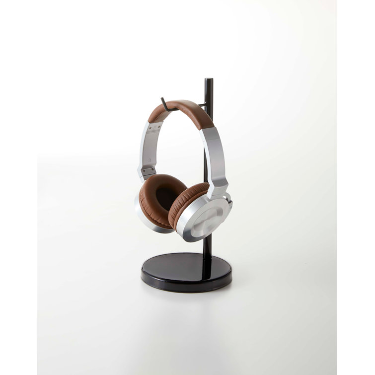 Yamazaki Home Office Desk Headphone Stand Headset Holder Round Base Round Steel